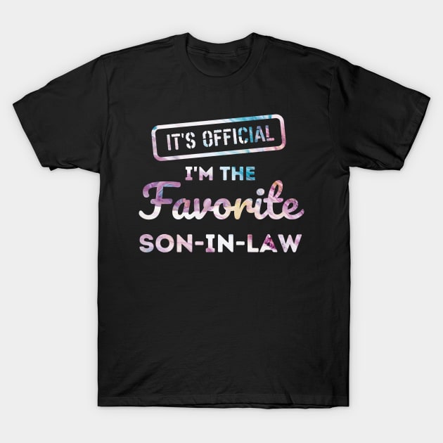 It's Official I'm the Favorite Son In Law T-Shirt by Rare Bunny